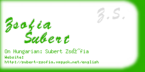 zsofia subert business card